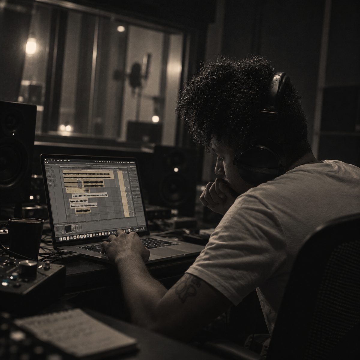 Maxi Zee in the studio